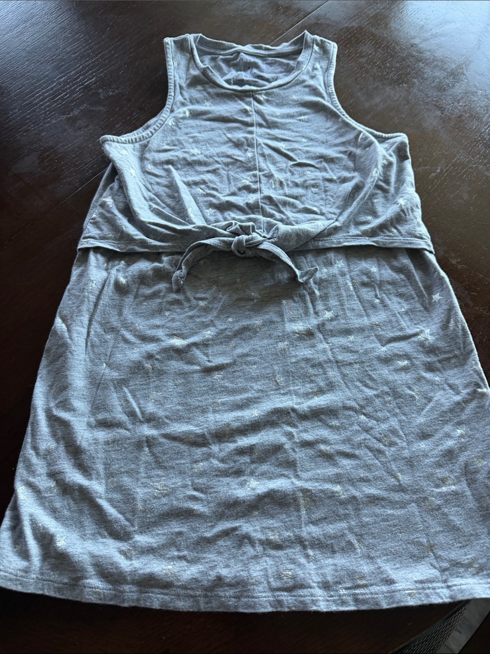 Girls Sleeveless Tie-Front Casual Dress